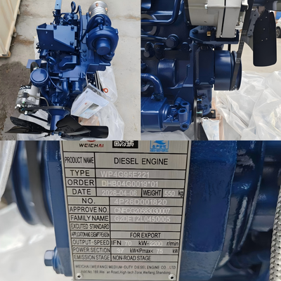 Weichai OEM WP4G95E221 Diesel Engine For Excavator Loader CLG766、CLG777、CLG777A、B876、B877 Wheel Loader CLG833、LG933